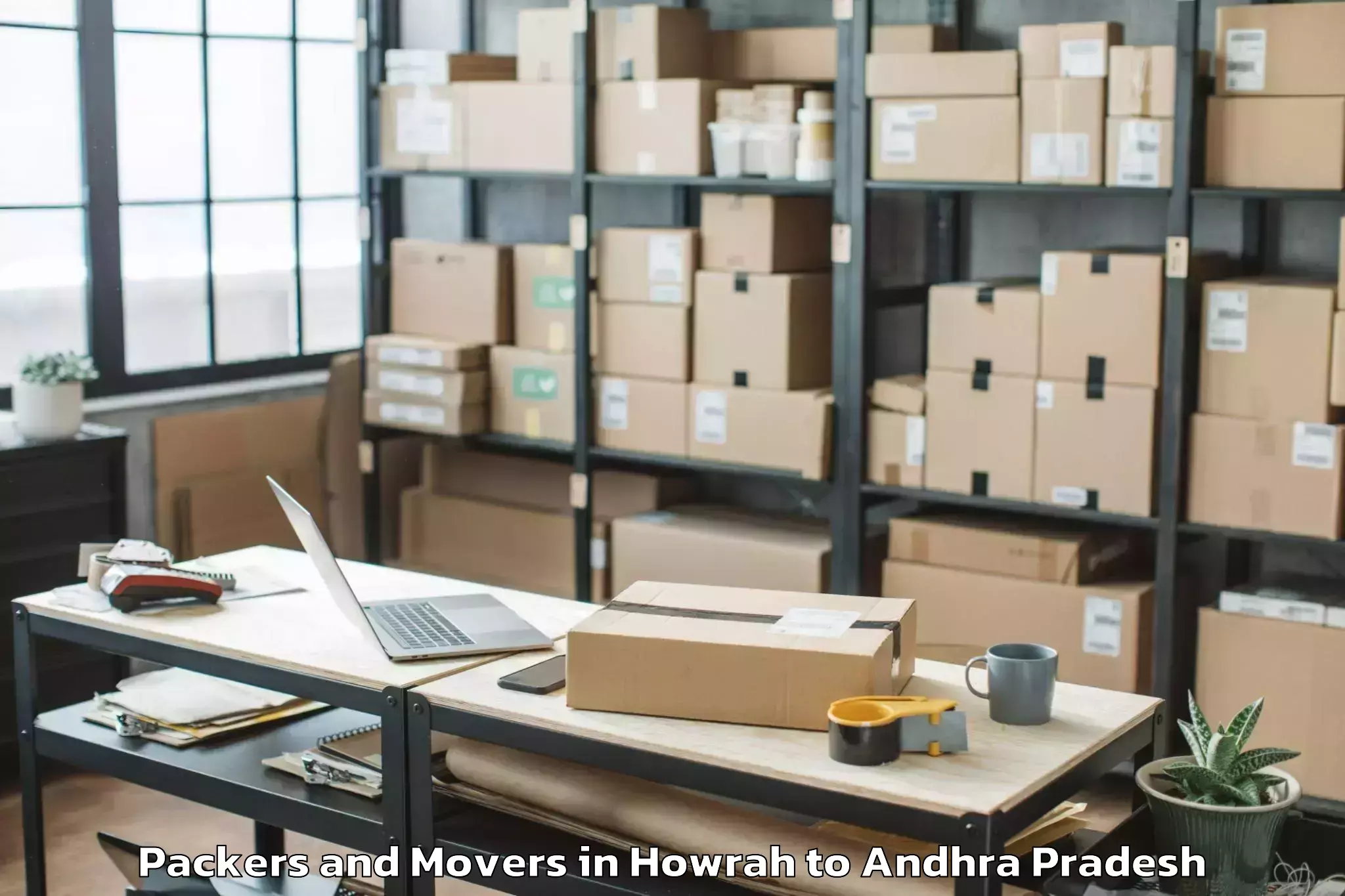 Affordable Howrah to Nambula Pulakunta Packers And Movers